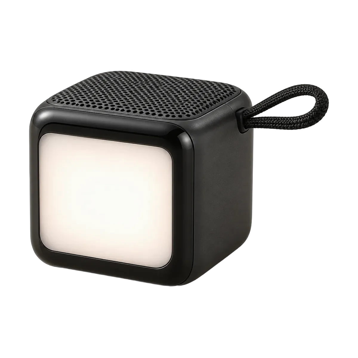 Mini enceinte cube à logo lumineux