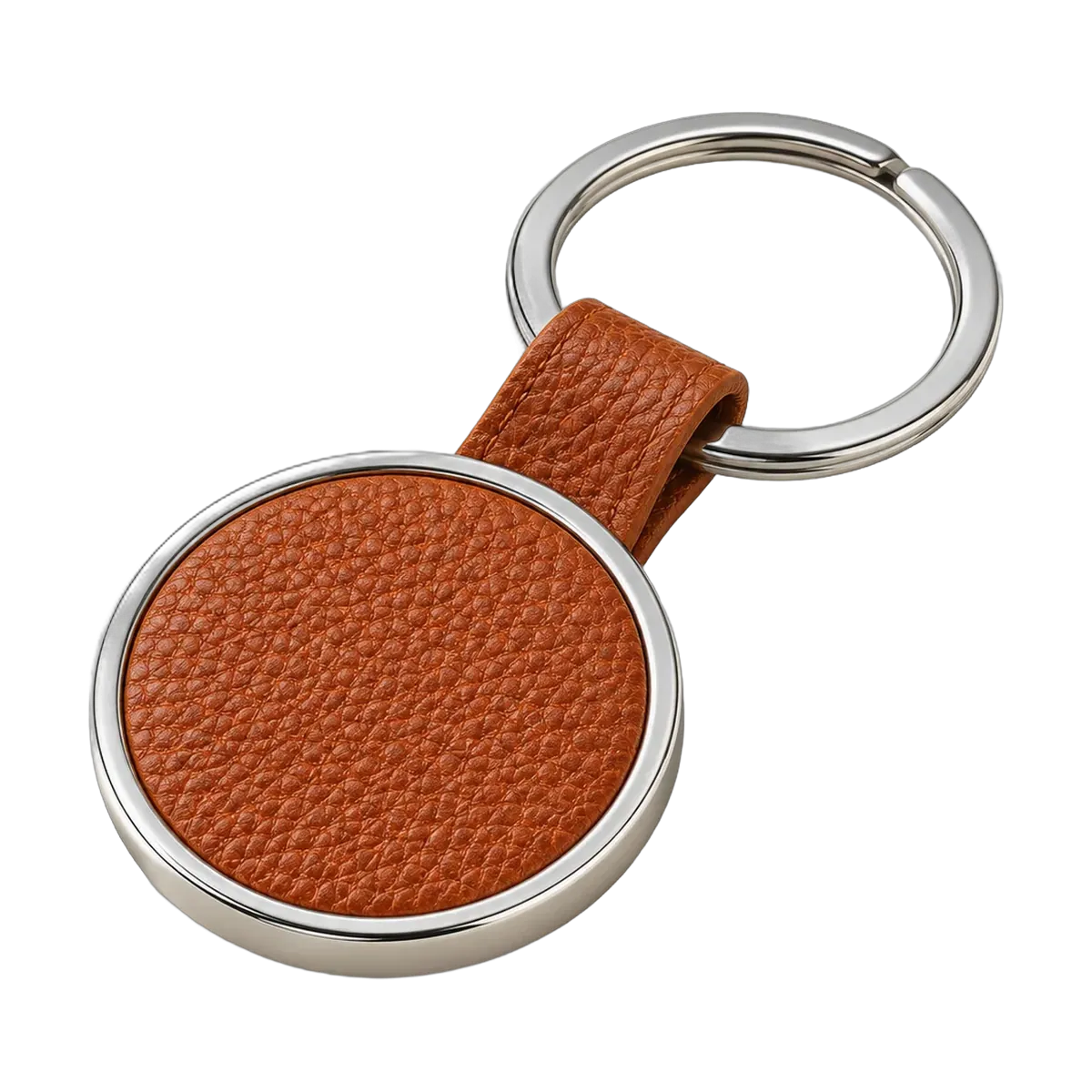 Porte-clés cuir rond