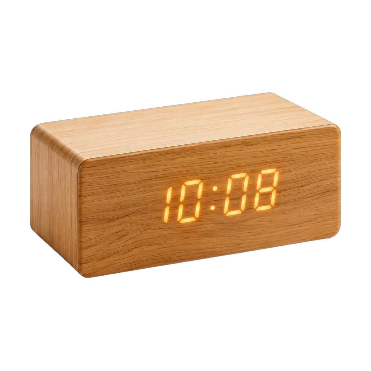 Réveil bois météo & charge sans fil