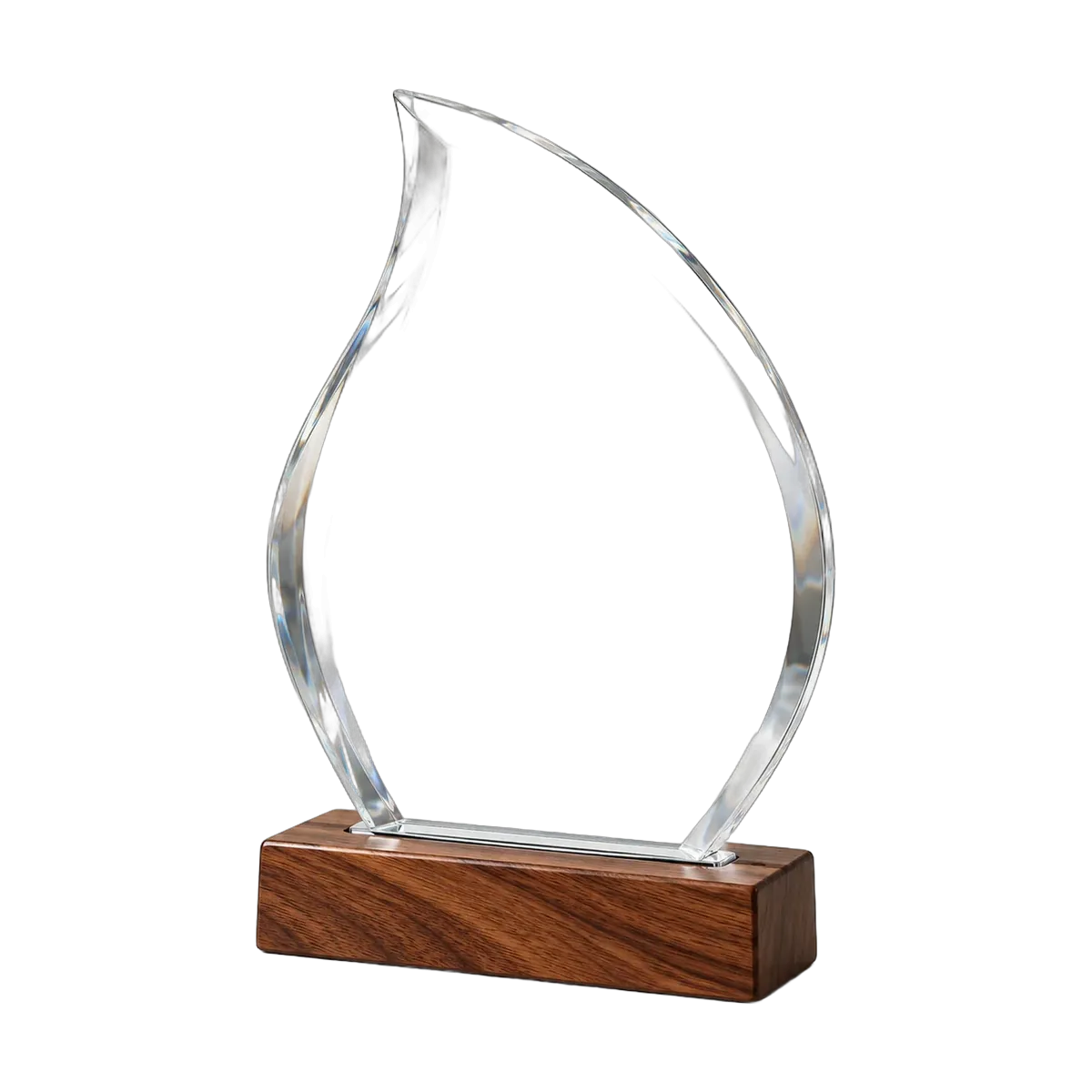 Trophée verre socle bois